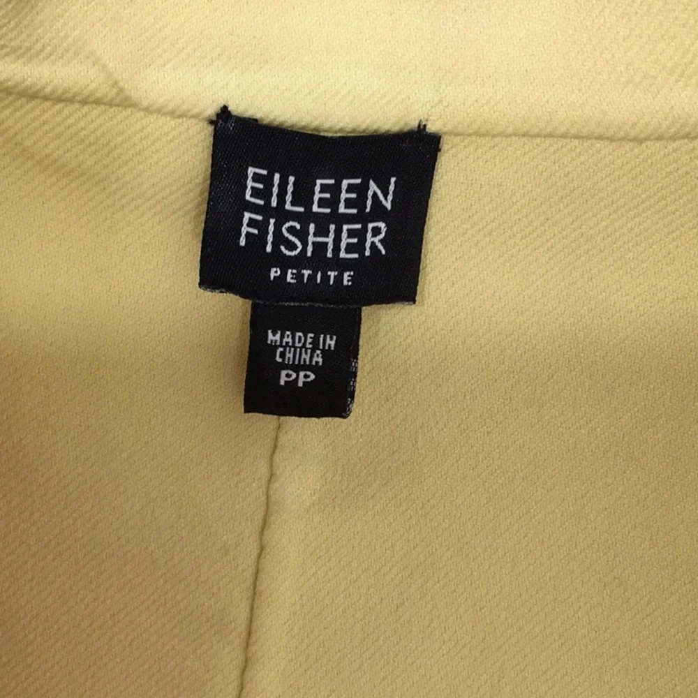 Eileen Fisher yellow dbl breasted jacket